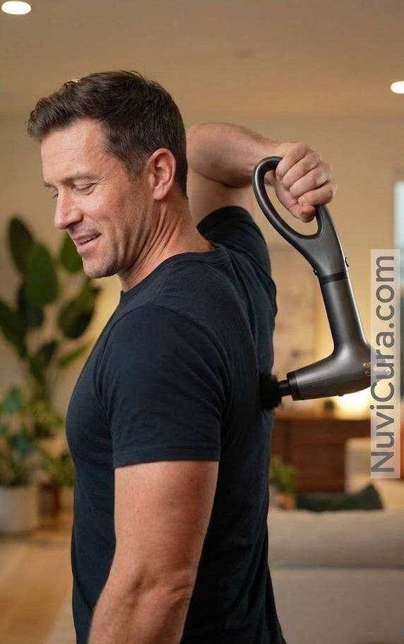 NuviCura™ Fascial Gun Pro – Massaggio Profondo per Schiena e Spalle in 5 Minuti